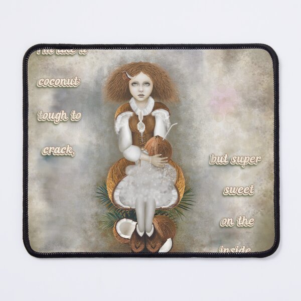Item preview, Coconut girl in coconut dress (with text) designed and sold by vespertine4u.