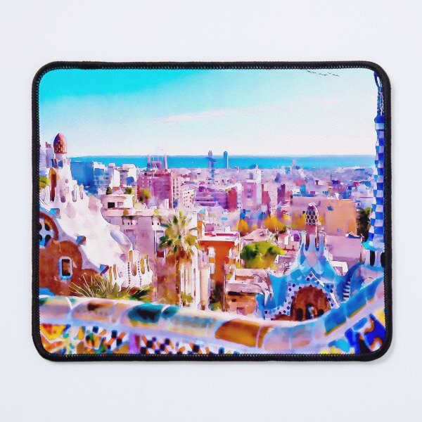 Item preview, Barcelona's Park Guell in Watercolor designed and sold by caracatita75.