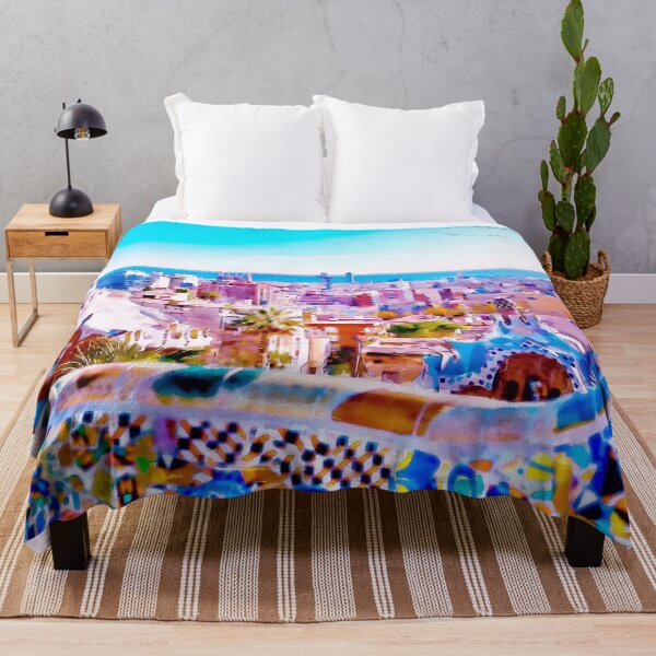 Item preview, Barcelona's Park Guell in Watercolor designed and sold by caracatita75.
