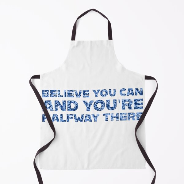 Item preview, "Believe You Can And You're Halfway There" Inspirational Quote Blue Triangular Mosaic Design designed and sold by DymondDesigns.