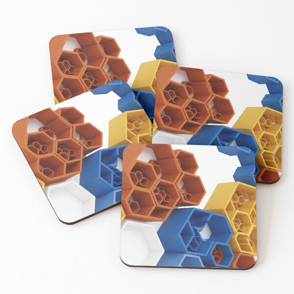 Item preview, Playful HEXAGON HONEYCOMB 3D Text Art designed and sold by dazzlemakers.
