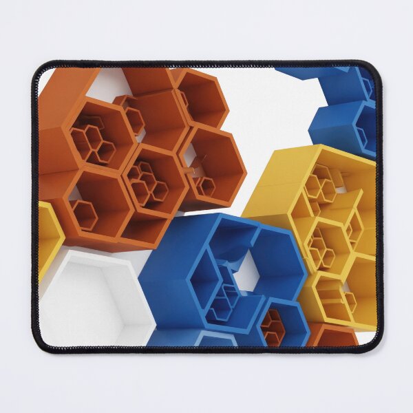 Item preview, Playful HEXAGON HONEYCOMB 3D Text Art designed and sold by dazzlemakers.