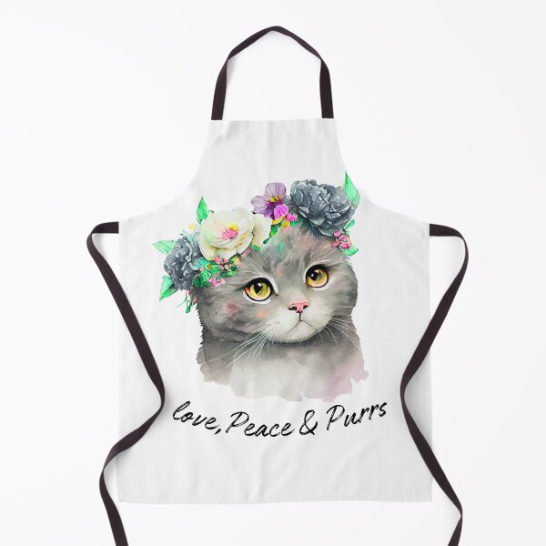 Item preview, Love, Peace & Purrs – Floral Crown Cat designed and sold by teeNova Wear.