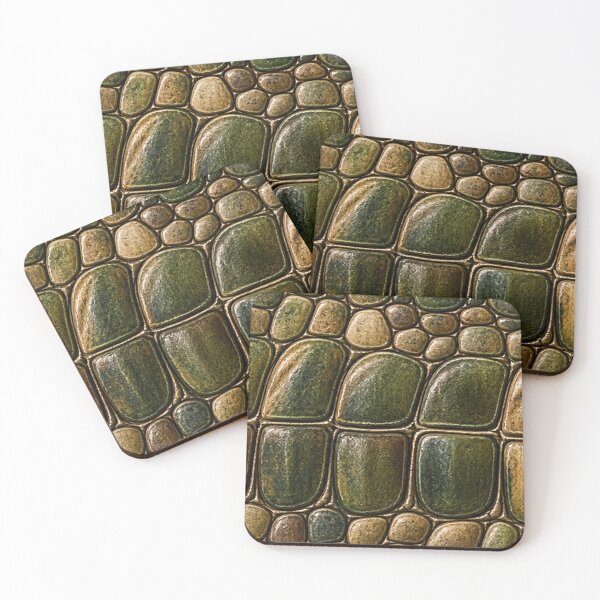 Item preview, Hand Painted Crocodile Scales – Earth Tone Wildlife Texture designed and sold by annenambiro.