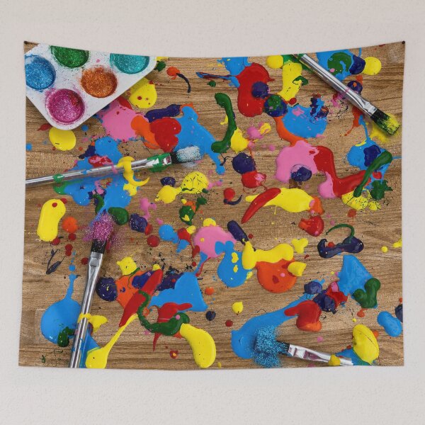Item preview, Artist Tabletop Paint Spill Abstract Art designed and sold by THE SPLATTERED HAUS BY SAGE BANKS.