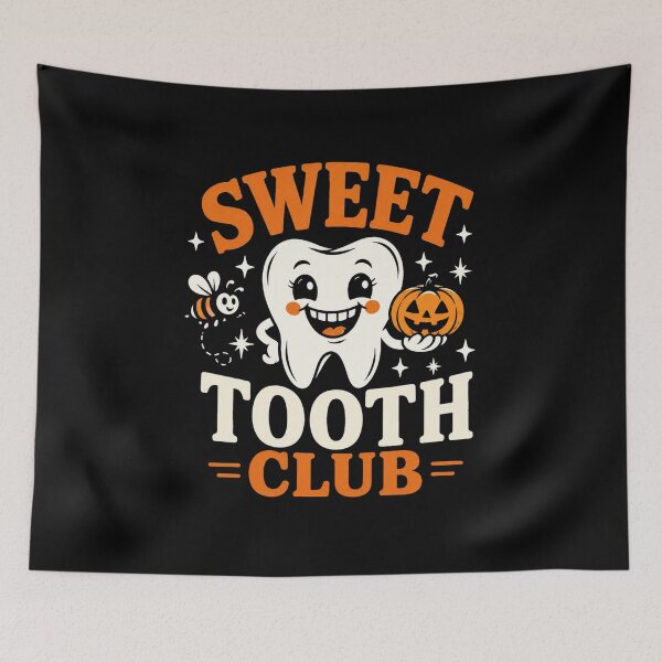 Item preview, Sweet Tooth Club Halloween T-Shirt for Women | Funny Halloween Candy Lover Graphic Gift designed and sold by Trendably.