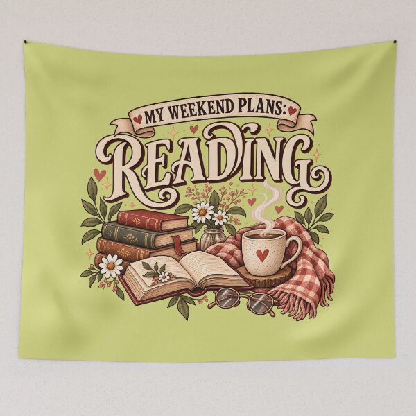 Item preview, My Weekend Plans Reading Funny Book Lover designed and sold by Glitchart66.