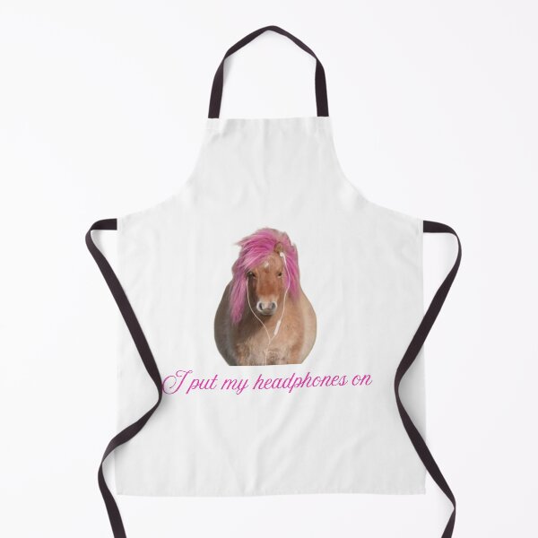 Item preview, "I put my headphones on" - Pony with pink hair and headphones designed and sold by DreamsPortal.