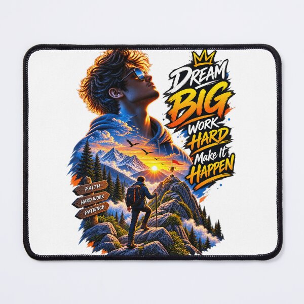 Item preview, Dream Big Work Hard Make It Happen | Mountain Motivation T-Shirt designed and sold by ✨ Daily Vibe Studio ✨.