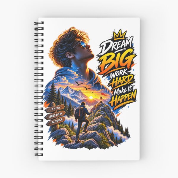 Item preview, Dream Big Work Hard Make It Happen | Mountain Motivation T-Shirt designed and sold by ✨ Daily Vibe Studio ✨.