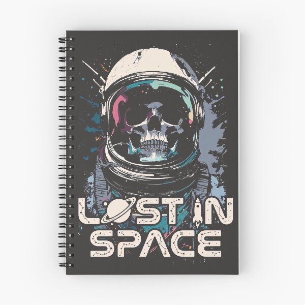 Item preview, Astronaut Skull Lost In Space Grunge Special Edition for Dark Textiles designed and sold by Shyla Marsare.