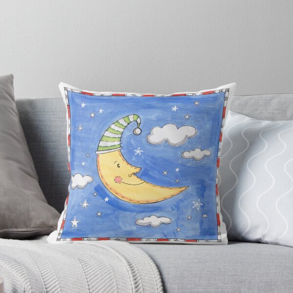 Item preview, Whimsical Moon Wearing a Nightcap designed and sold by Helen McCartney Designs.