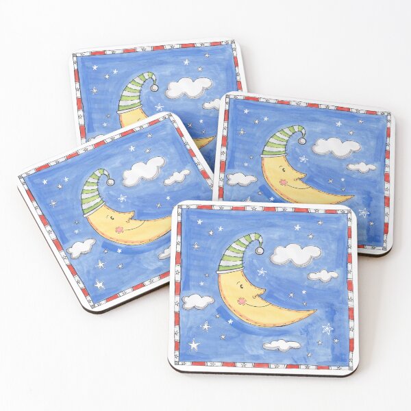 Item preview, Whimsical Moon Wearing a Nightcap designed and sold by Helen McCartney Designs.