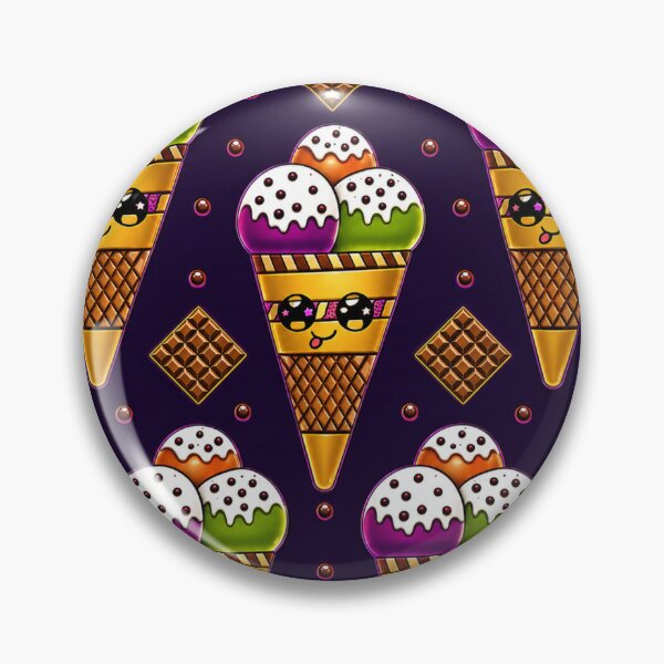 Item preview, Kawaii Ice Cream Cone Seamless Pattern. designed and sold by Suha Design Studio.