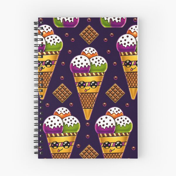 Item preview, Kawaii Ice Cream Cone Seamless Pattern. designed and sold by suha-art.