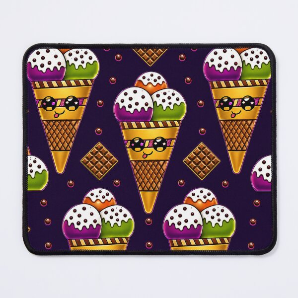 Item preview, Kawaii Ice Cream Cone Seamless Pattern. designed and sold by suha-art.