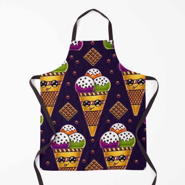 Item preview, Kawaii Ice Cream Cone Seamless Pattern. designed and sold by suha-art.