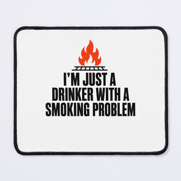 Item preview, Smoking Problem BBQ Funny Meat Lover designed and sold by borutawear.