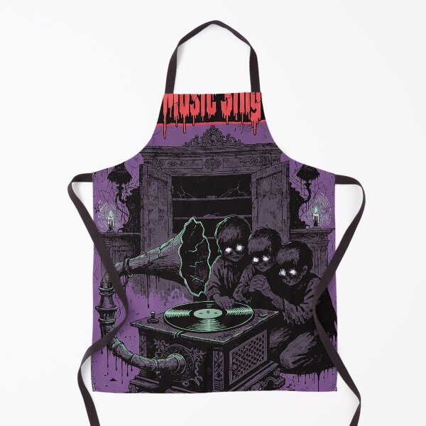 Item preview, "Devil’s Music Sing-Along! Gothic Horror Record Player Poster | Occult Art for Halloween & Alternative Decor" designed and sold by CHRONIN.