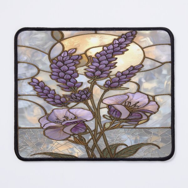 Item preview, Floral stained glass with golden sun designed and sold by BriSher.