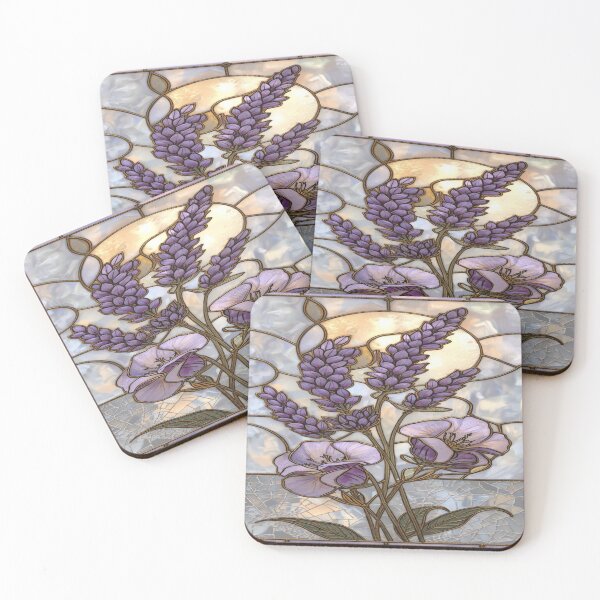 Item preview, Floral stained glass with golden sun designed and sold by BriSher.