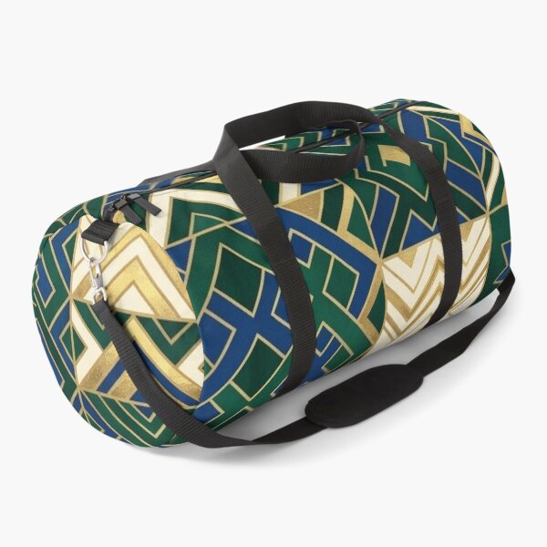 Item preview, Modern Kente Luxury Pattern | Emerald Green Gold Geometric African Design designed and sold by BloomyBCrafts.