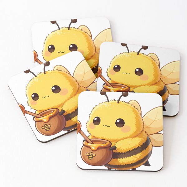 Item preview, Fluffy Bumblebee with Honey Pot designed and sold by pumsquare.