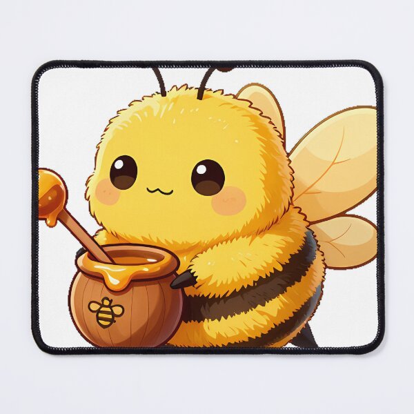Item preview, Fluffy Bumblebee with Honey Pot designed and sold by pumsquare.