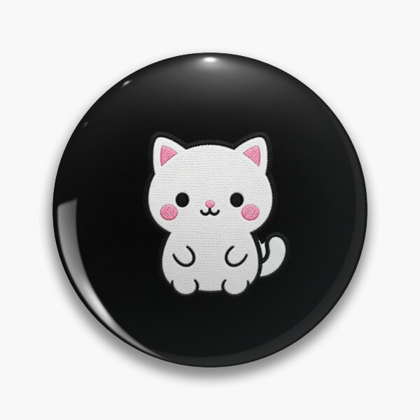 Item preview, Cute Kawaii Cat Embroidery Patch Illustration designed and sold by ColorSplash123.