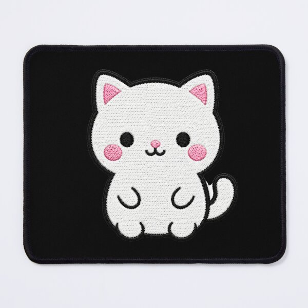 Item preview, Cute Kawaii Cat Embroidery Patch Illustration designed and sold by ColorSplash123.