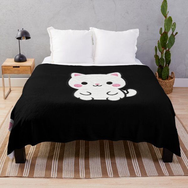 Item preview, Cute Kawaii Cat Embroidery Patch Illustration designed and sold by ColorSplash123.