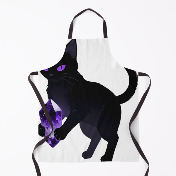 Item preview, Mystic Black Cat with Amethyst Crystal designed and sold by IllumeInk.