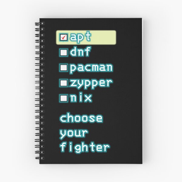 Item preview, Linux package managers - apt, dnf, pacman, zypper and nix - choose your fighter designed and sold by LittleGreyMan2026.