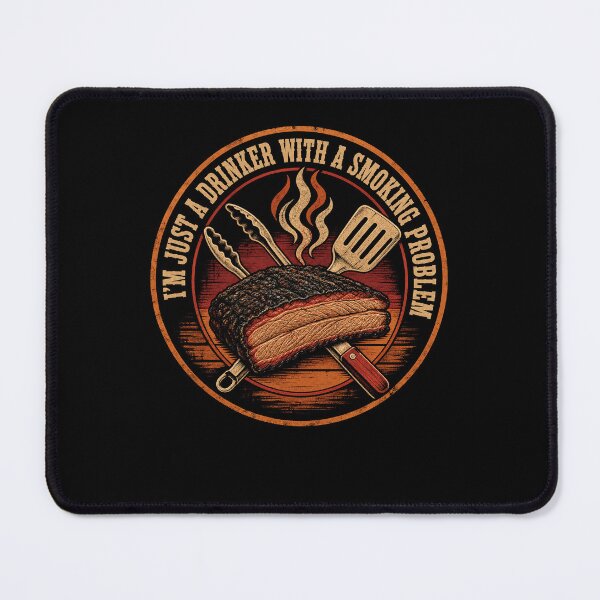 Item preview, Smoking Problem BBQ Funny Meat Lover designed and sold by borutawear.