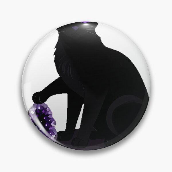 Item preview, Mystic Black Cat on Spellbook with Geode designed and sold by IllumeInk.