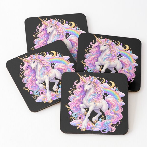 Item preview, Enchanted Rainbow Unicorn – Magical Pastel Fantasy designed and sold by TroviTutto.