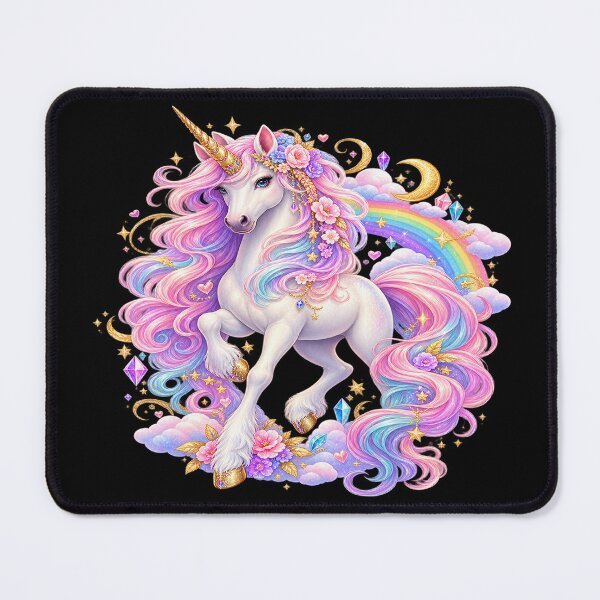Item preview, Enchanted Rainbow Unicorn – Magical Pastel Fantasy designed and sold by TroviTutto.