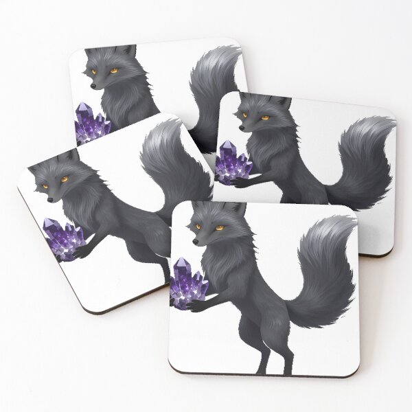 Item preview, Crystal Gazer Fox with Amethyst Cluster designed and sold by IllumeInk.
