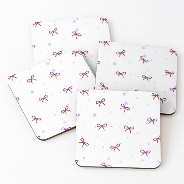 Item preview, Cute Purple Bows Ribbon Coquette Aesthetic Pattern designed and sold by Kidix Arts.