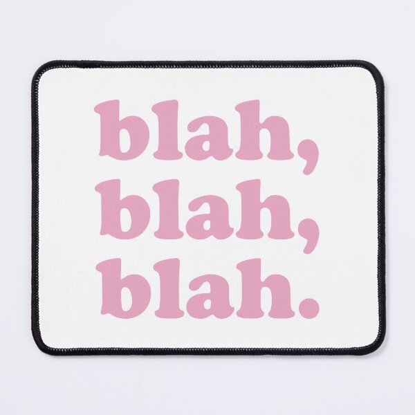 Item preview, blah blah blah (Pink on white) designed and sold by STUDIO-72.