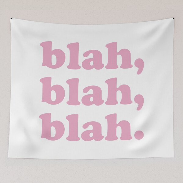 Item preview, blah blah blah (Pink on white) designed and sold by STUDIO-72.