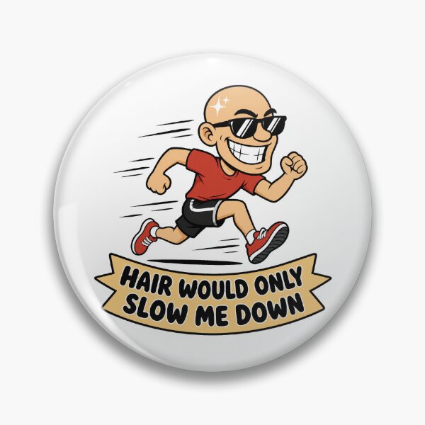 Item preview, Hair Would Only Slow Me Down Bald Joke designed and sold by borutawear.