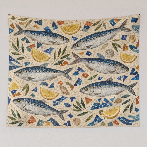 Item preview, Mediterranean Sardine Mosaic Pattern designed and sold by Planthem.