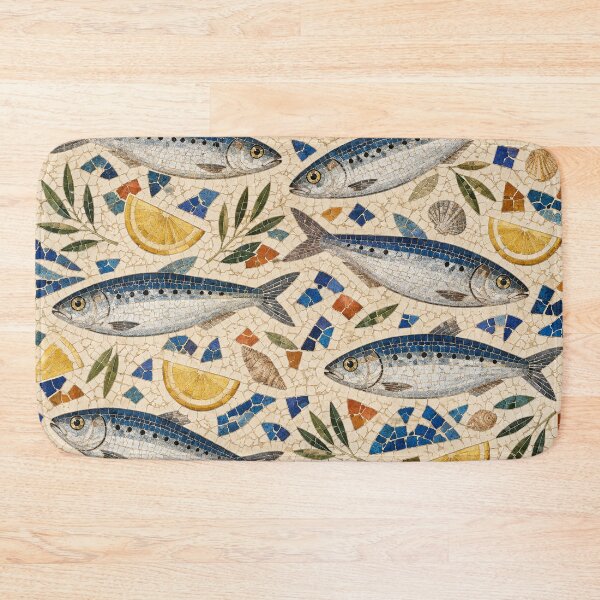 Item preview, Mediterranean Sardine Mosaic Pattern designed and sold by Planthem.