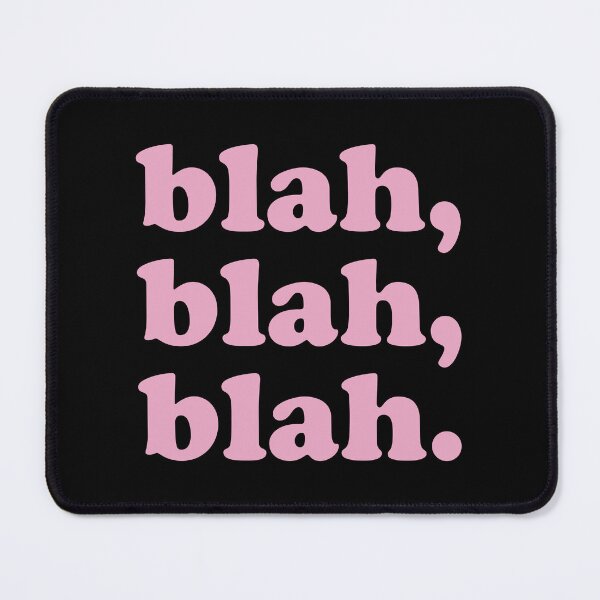 Item preview, blah blah blah (Pink on black) designed and sold by STUDIO-72.