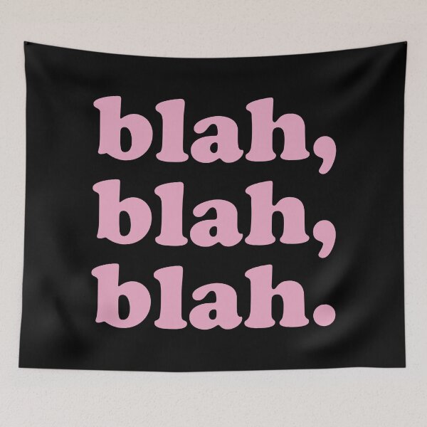 Item preview, blah blah blah (Pink on black) designed and sold by STUDIO-72.