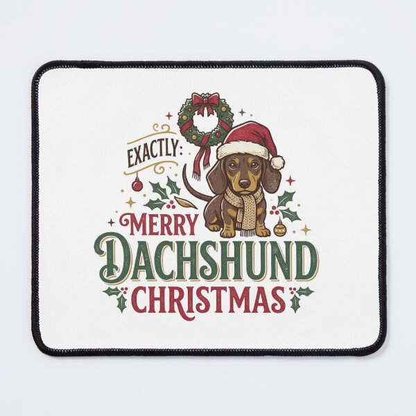 Item preview, Merry Dachshund Christmas Vintage Wiener Dog Holiday Festive Doxie Lover designed and sold by raedattia.