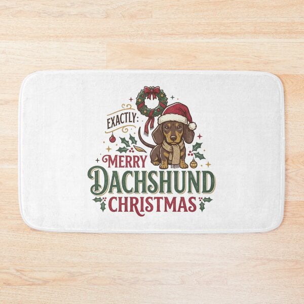 Item preview, Merry Dachshund Christmas Vintage Wiener Dog Holiday Festive Doxie Lover designed and sold by raedattia.