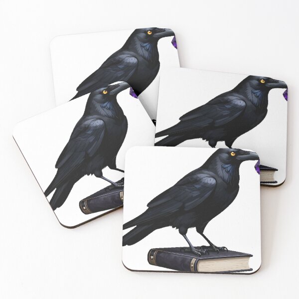 Item preview, Raven with Amethyst in Beak designed and sold by IllumeInk.
