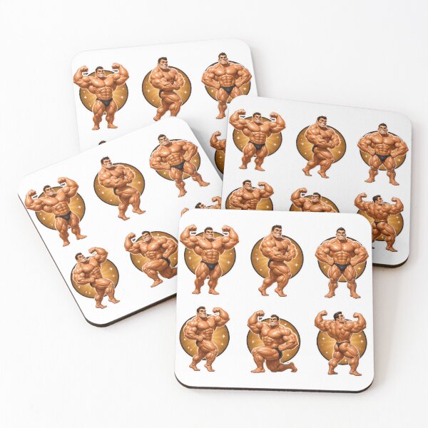 Item preview, Sticker Decal Set - Cartoon Bodybuilder Pose Series  designed and sold by ForeverPrintsOK.